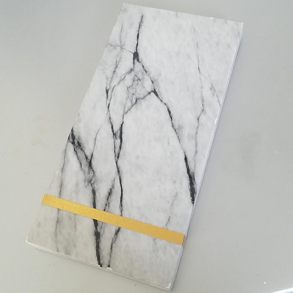 Marble and gold external phone charger battery